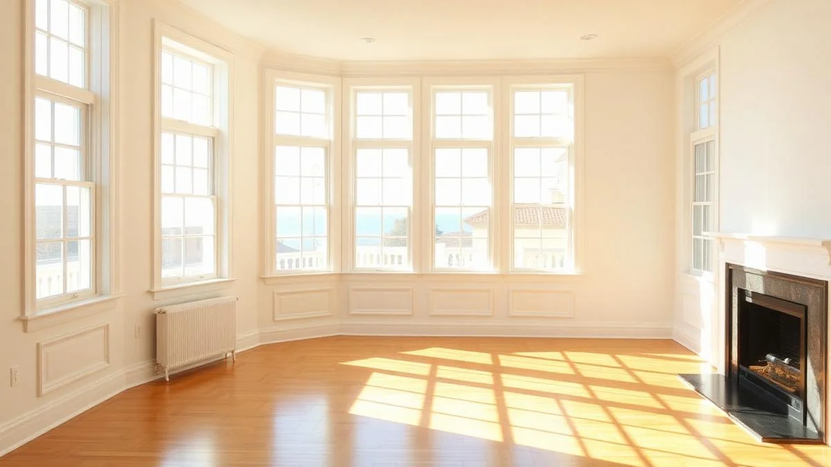 Move-out cleaning in a vacant coastal home